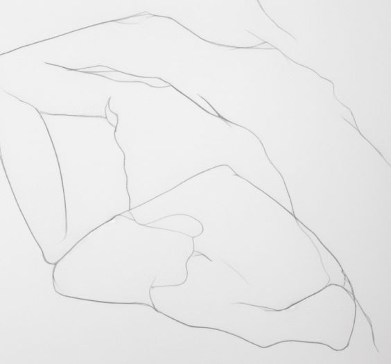 a simple, hasty, rushed, enigmatic, fragmented naive drawing on a clean white sheet of paper depicti_55428